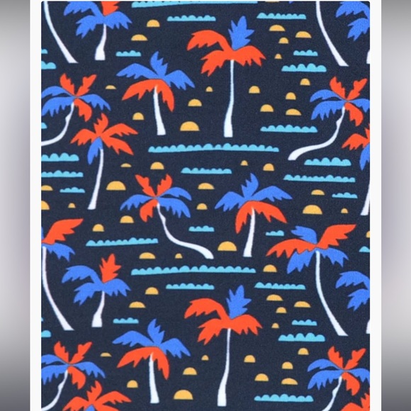 USA Palm silky soft short sleeve collared button polo shirt XL island print - Picture 5 of 14